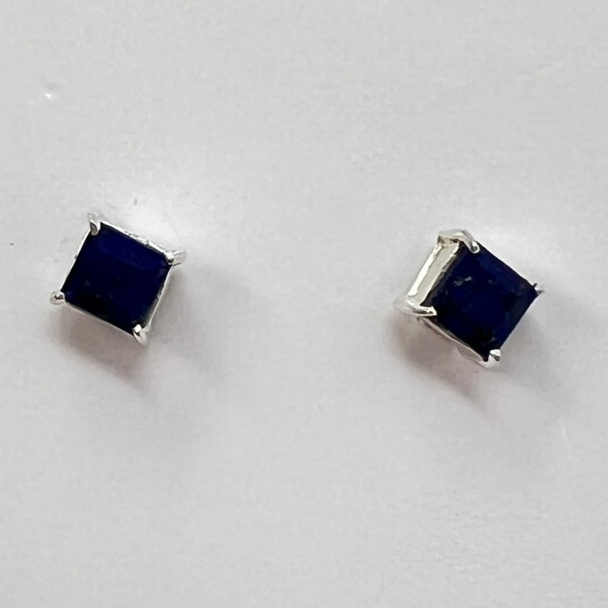 Earrings - Lapis Lazuli (square)