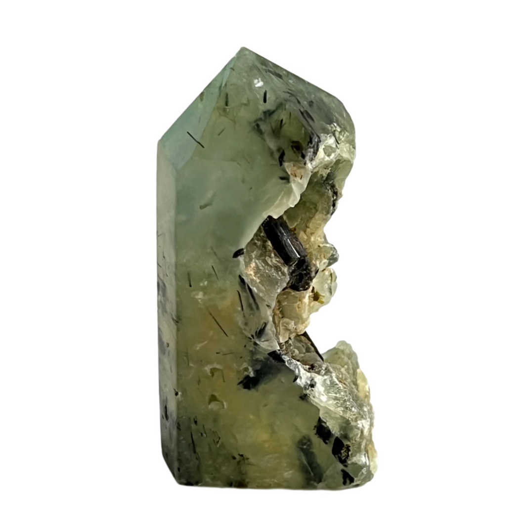 Prehnite (with Tourmaline) - Tower