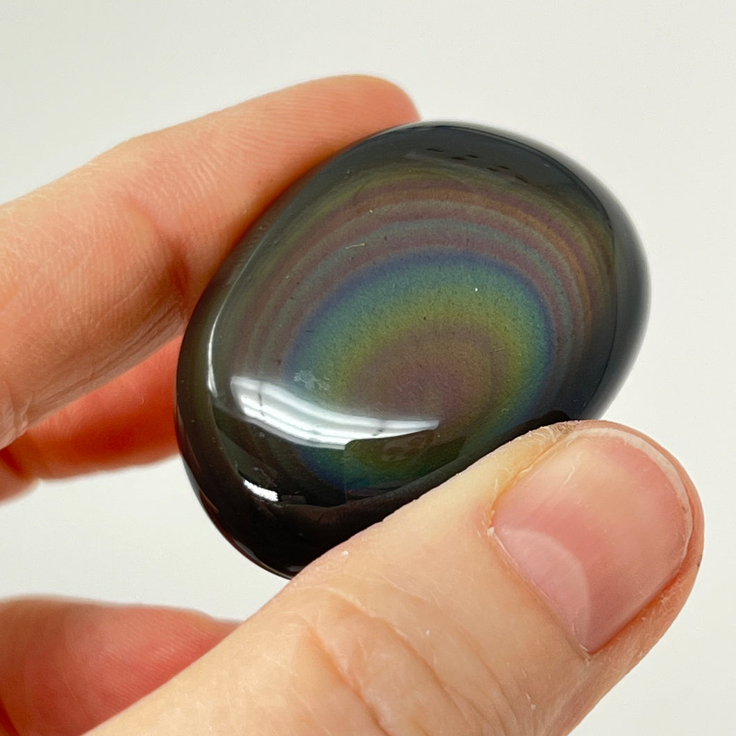 Celestial Eye Obsidian (Rainbow) - Palm Stone