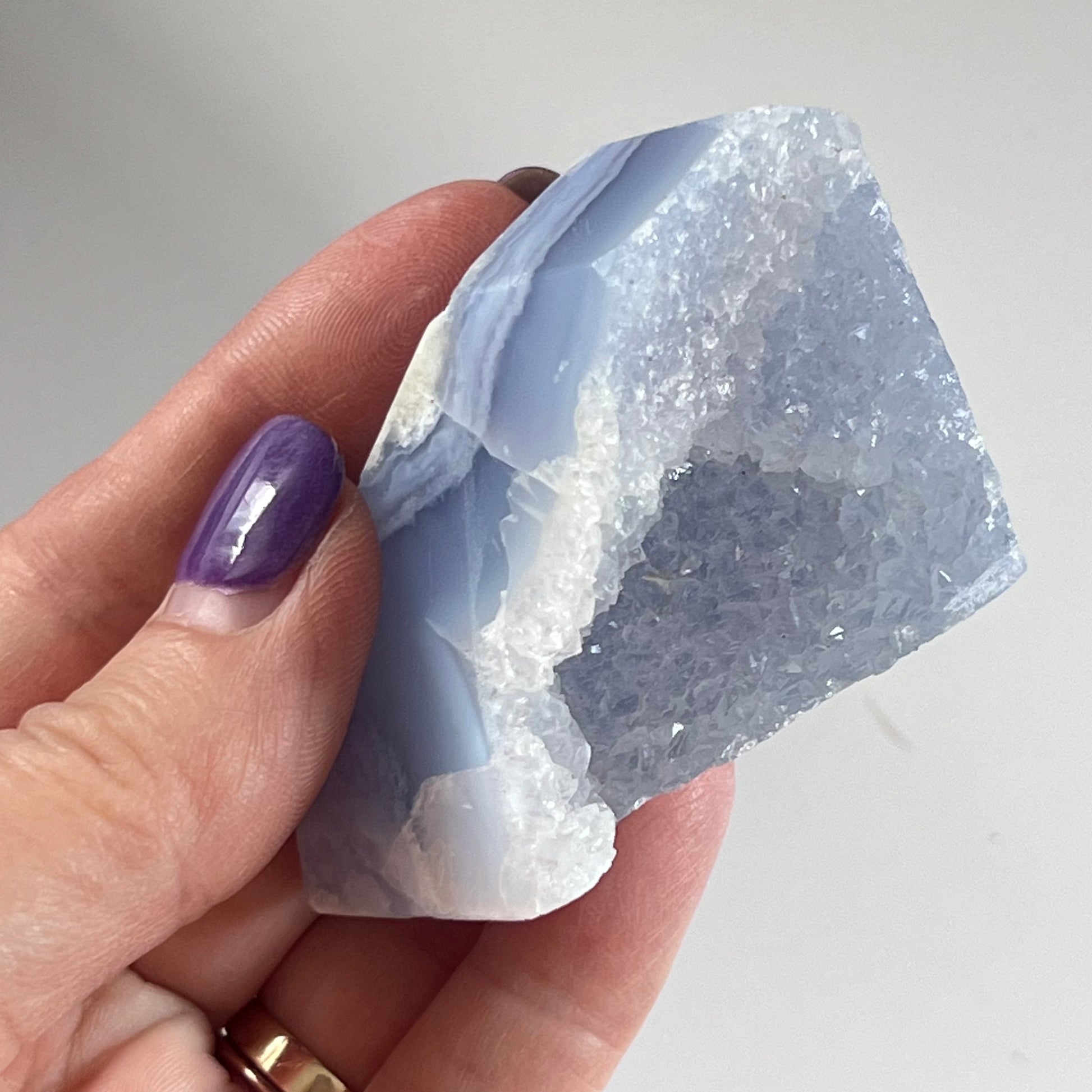 Blue Lace Agate with Druzy (7 Unique Options)