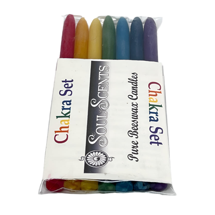 Candles - Beeswax Chakra Set (Hanukkah Set)