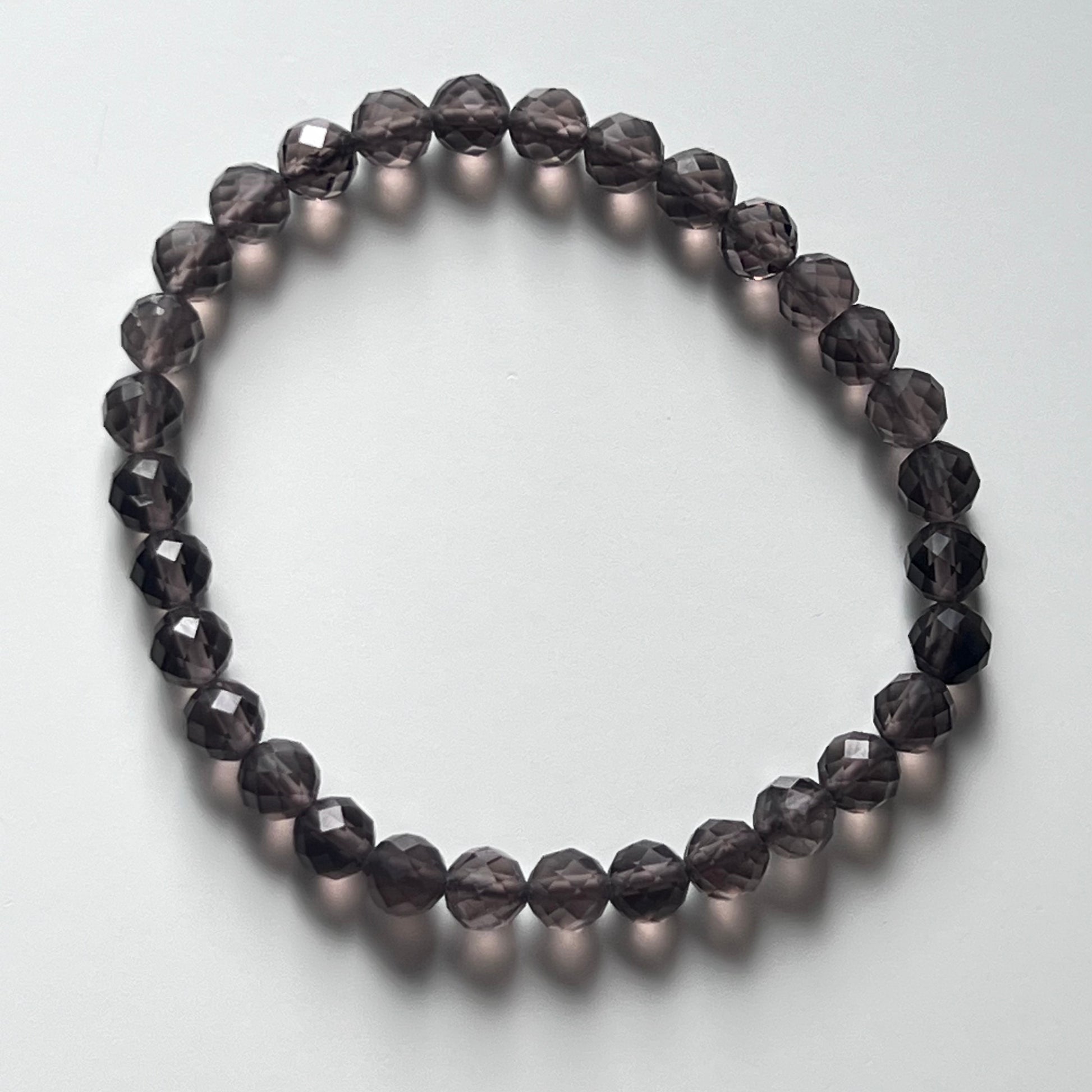 Bracelet -Smoky Quartz (Faceted) 4-5mm