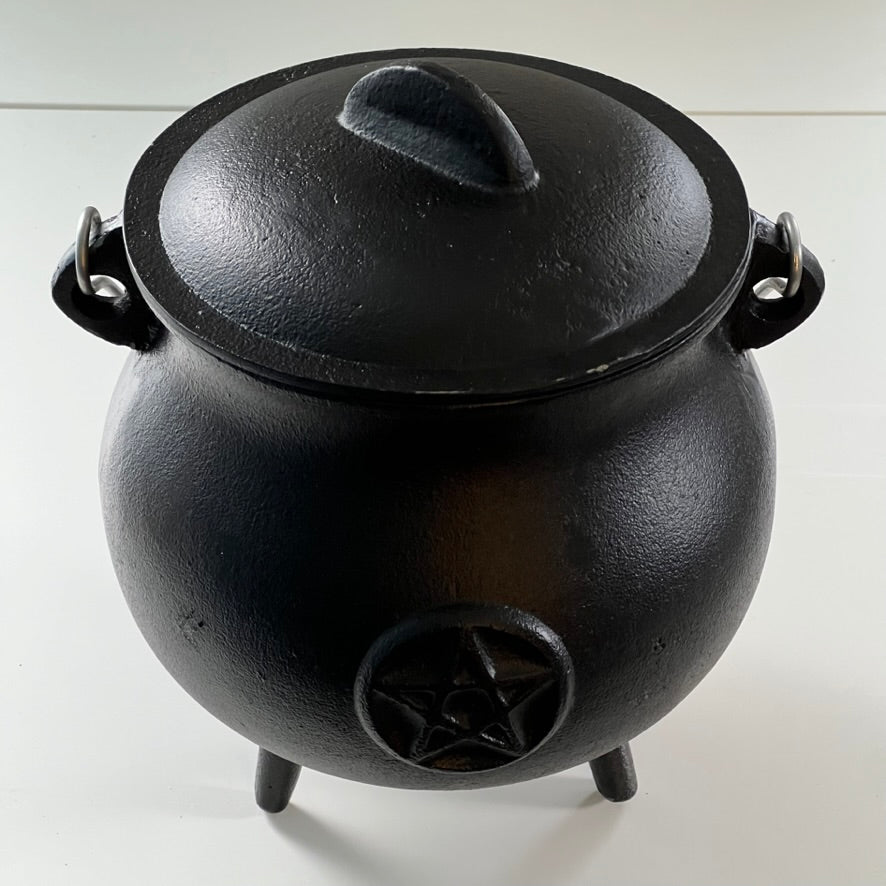 Cauldron - Cast Iron Black Pentacle (Large - 7.5")