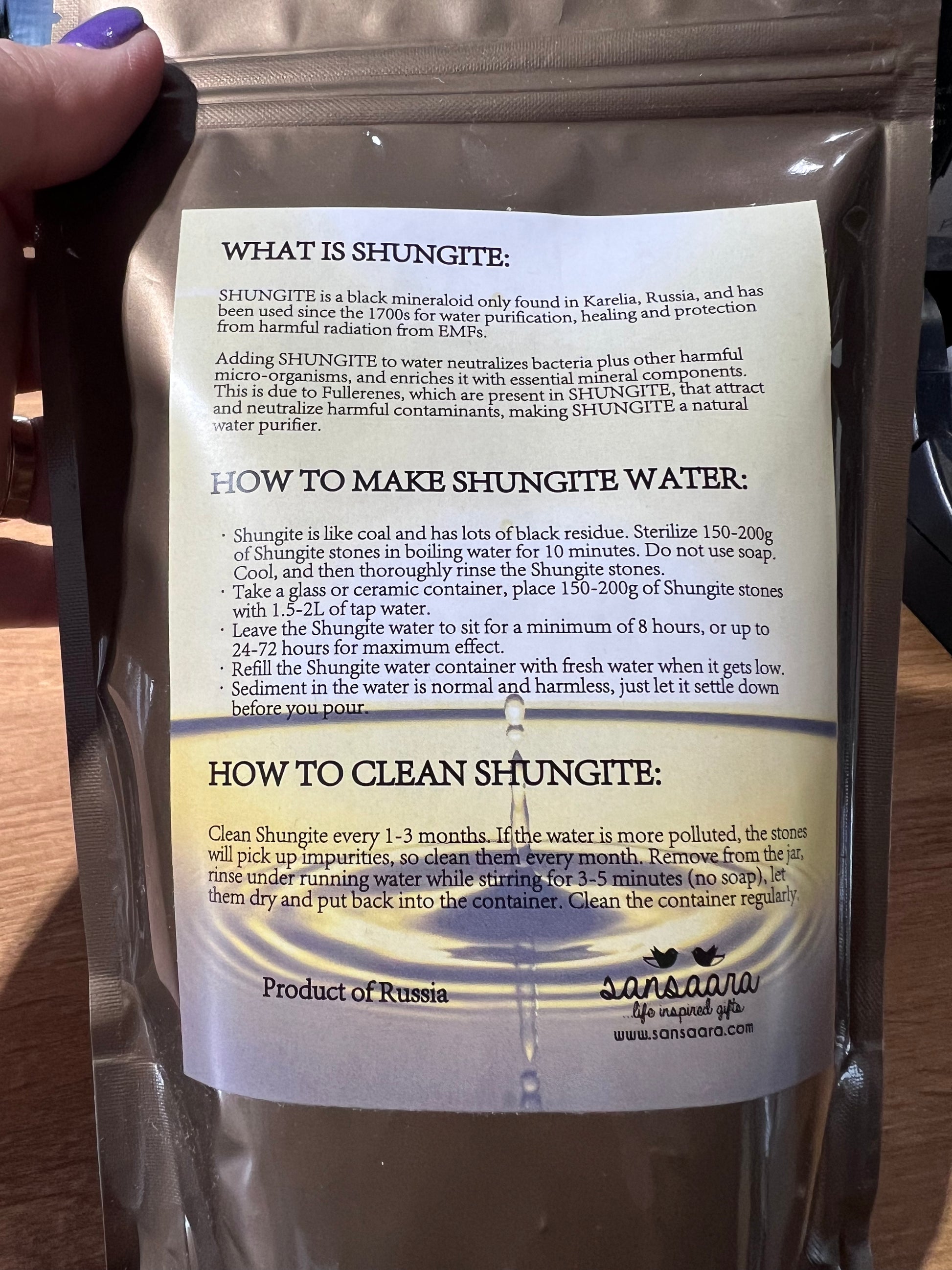 Shungite Stones (for water purification)