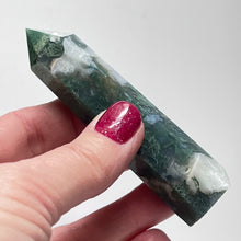 Load image into Gallery viewer, Moss Agate Standing Point/Tower (2 Sizes)
