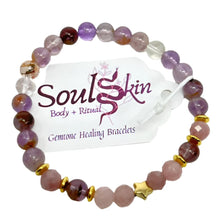 Load image into Gallery viewer, Bracelet by SoulSkin - Super Seven &amp; Rose Quartz
