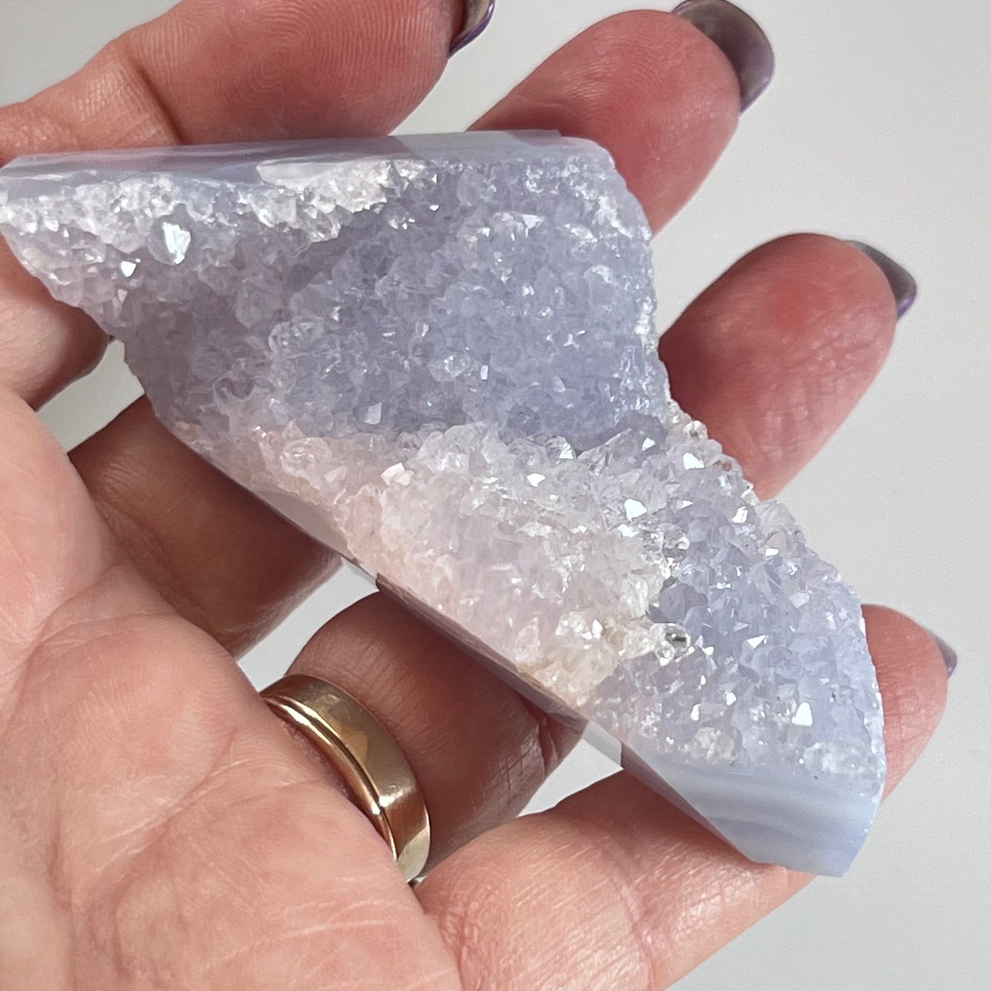 Blue Lace Agate with Druzy (7 Unique Options)