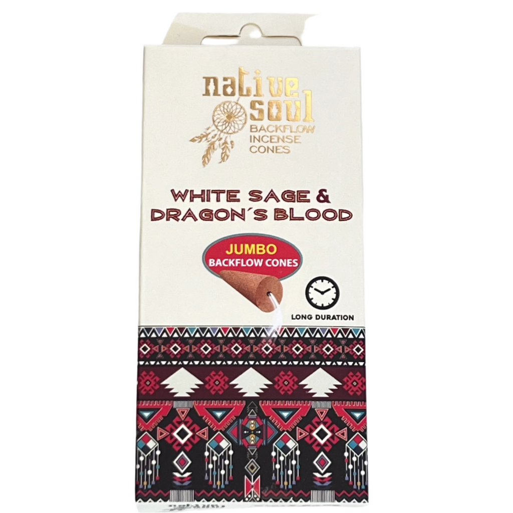 Backflow Cone Incense - White Sage & Dragons Blood