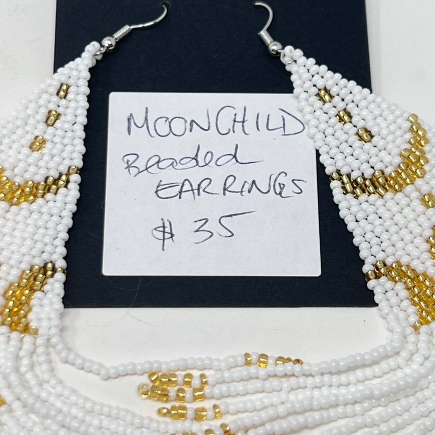 Beaded Earrings by BlakByrd - Moonchild Beaded Earrings