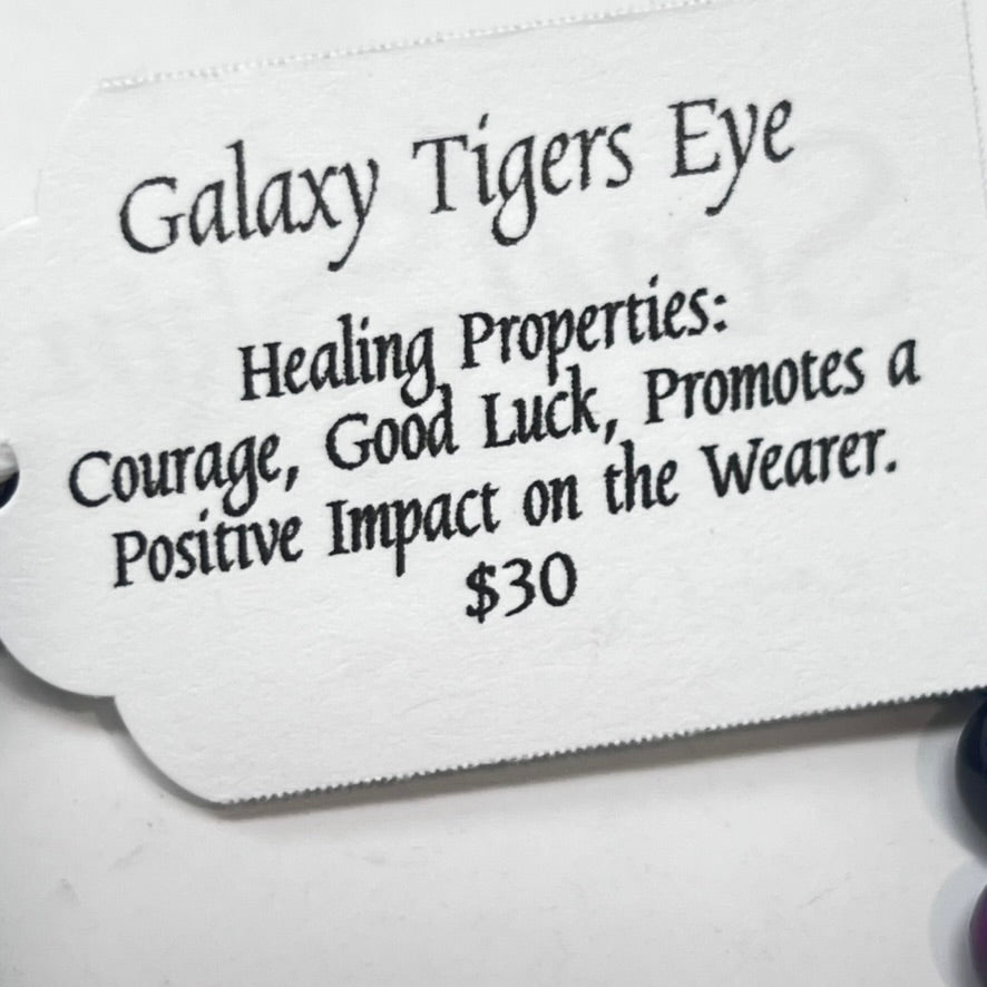Bracelet by SoulSkin - Galaxy Tigers Eye with Stars