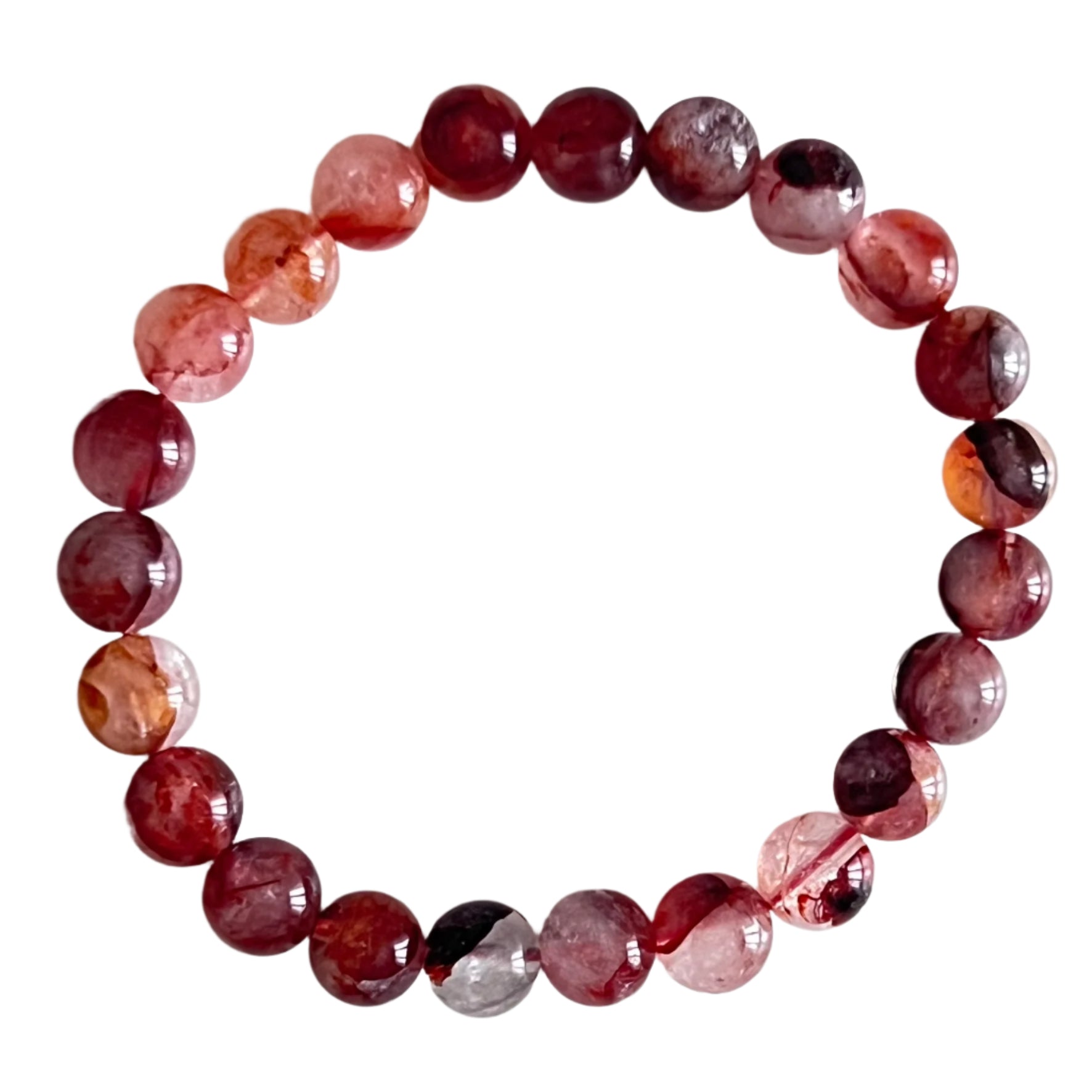 Bracelet - Fire Quartz 8mm