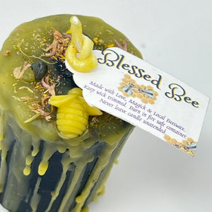 Beeswax Candle - "Blessed Bee" by BlakByrd