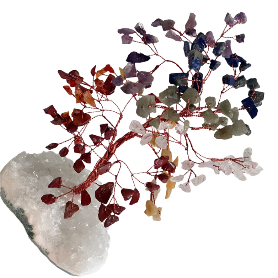 Gem Tree - Chakra on Apophyllite Base (8")
