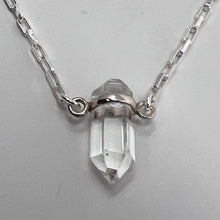 Load image into Gallery viewer, Quartz &amp; Canary Celestial Bar Necklace | Sterling Silver
