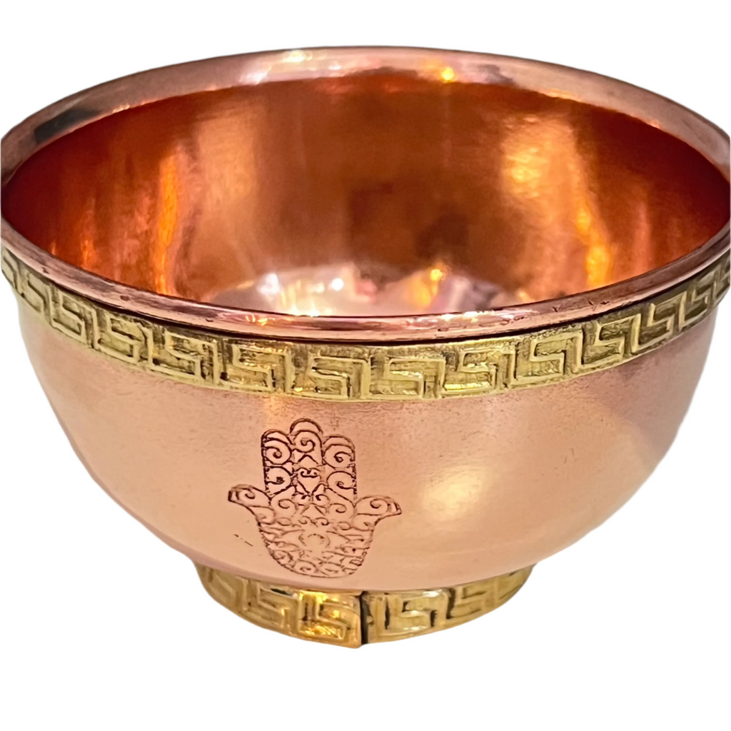 Copper Altar Bowl - Hamsa