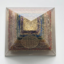 Load image into Gallery viewer, Orgone (Orgonite) Pyramid - Chakra Layers

