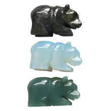 Load image into Gallery viewer, Carved Crystal Bear - Assorted Stone
