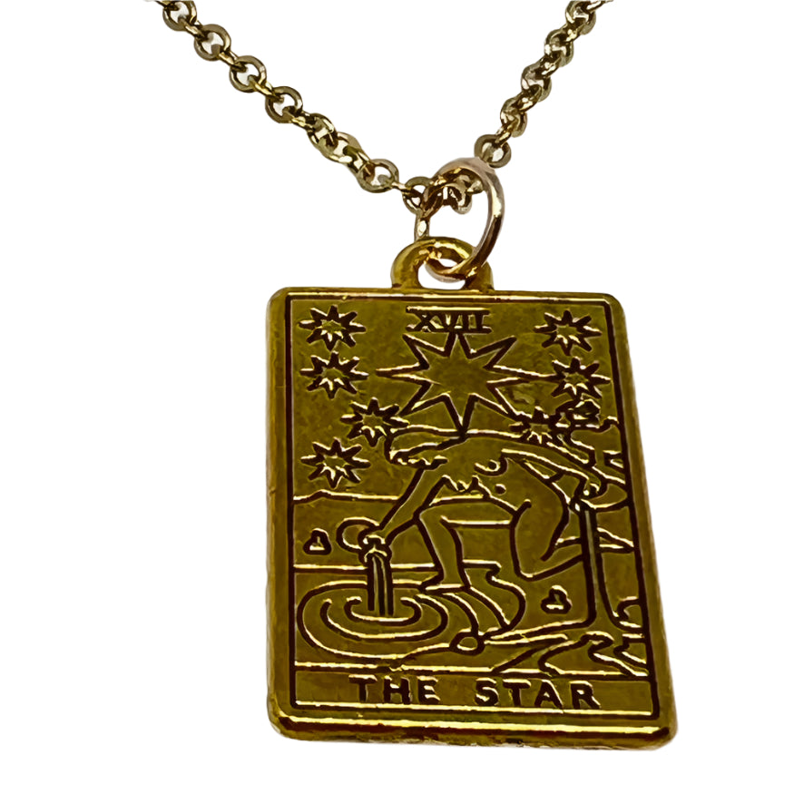 Tarot Pendant - The Star (Gold plated Stainless Steel)