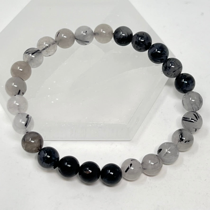 Bracelet - Tourmalinated Quartz 8mm