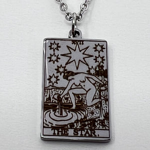 Tarot Pendant - The Star (Stainless Steel)