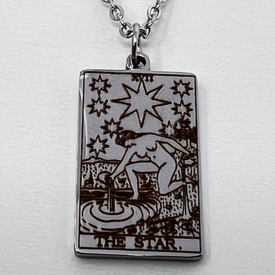 Tarot Pendant - The Star (Stainless Steel)