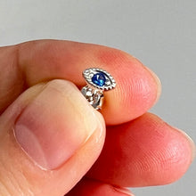 Load image into Gallery viewer, Quartz &amp; Canary Mini Stud Evil Eye Earring

