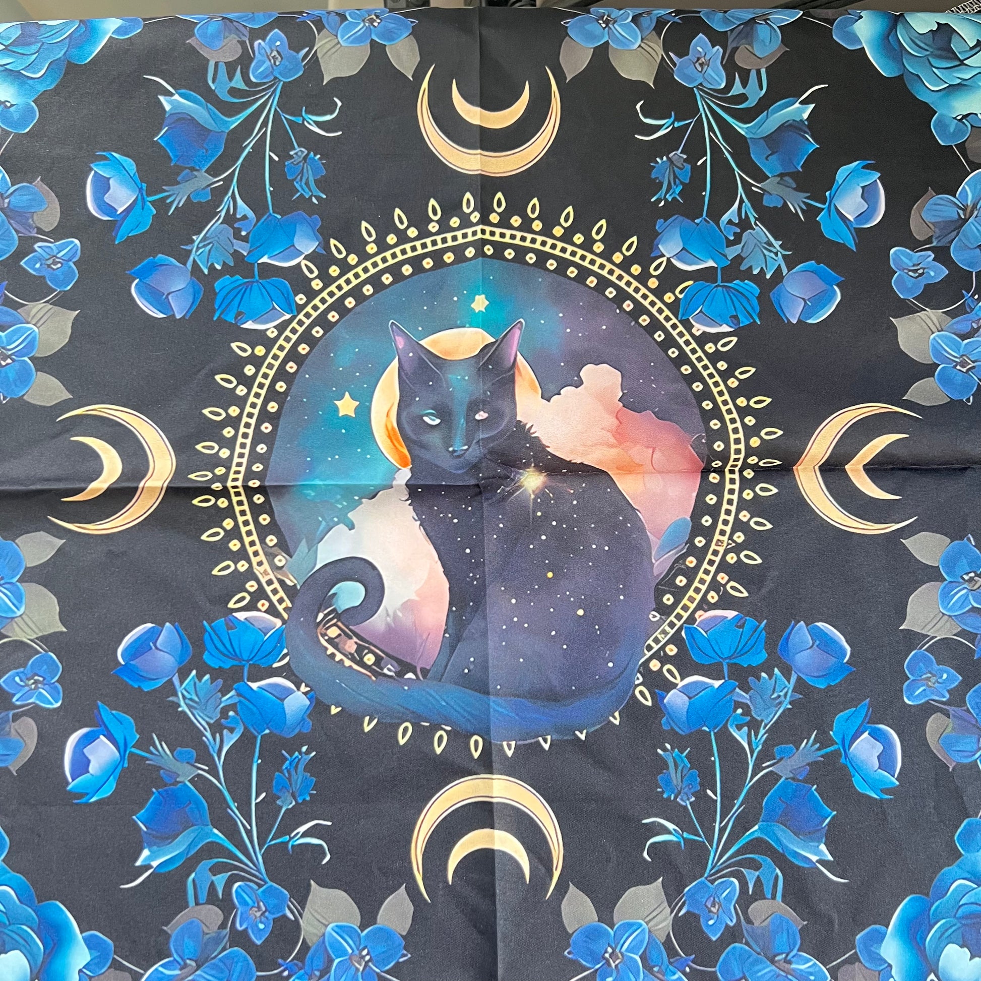 Altar Cloth - Mystical Black Cat