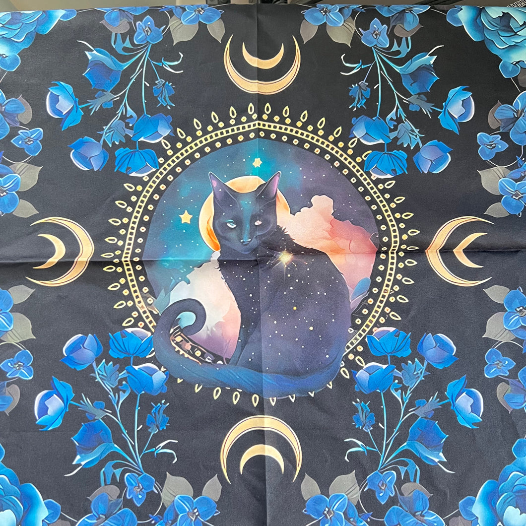 Altar Cloth - Mystical Black Cat