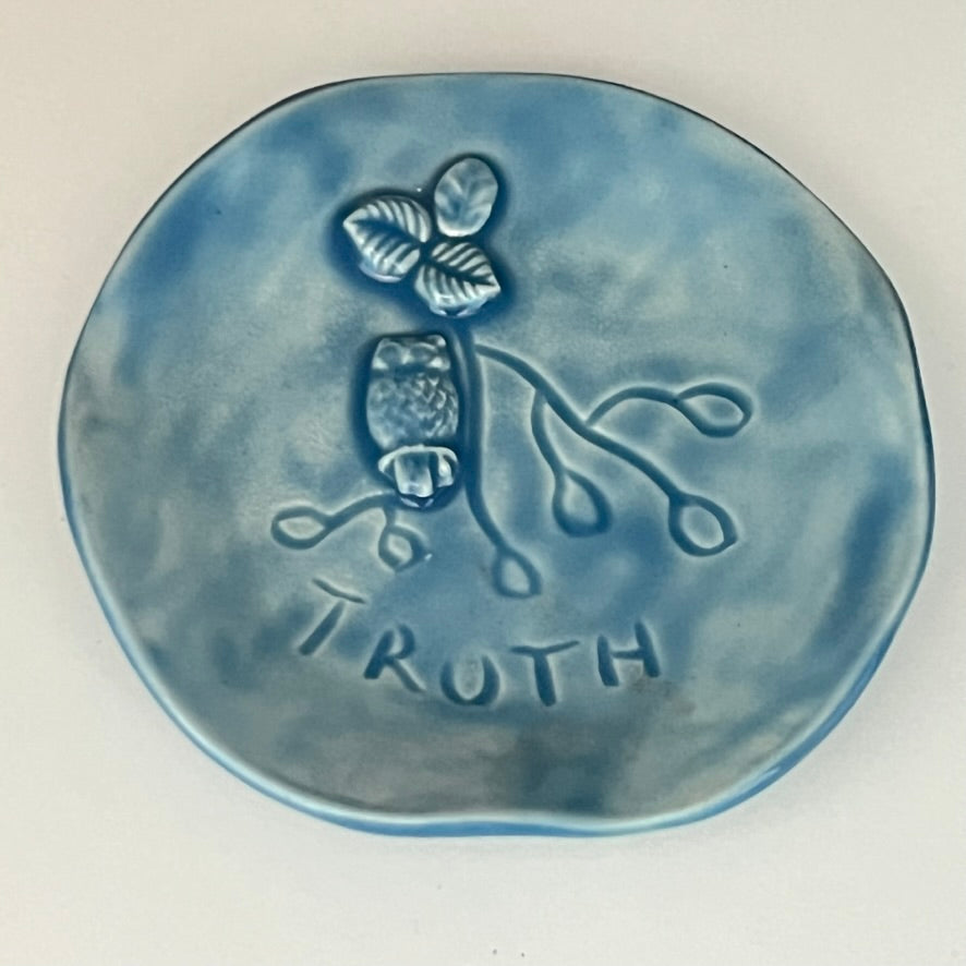 Handmade Pottery Chakra Plate "Truth"