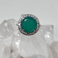 Load image into Gallery viewer, Ring - Mtrolite with Cubic Zirconia  by Amy Nicholls - Size 6
