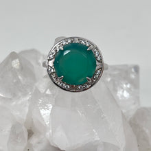 Load image into Gallery viewer, Ring - Mtrolite with Cubic Zirconia  by Amy Nicholls - Size 6
