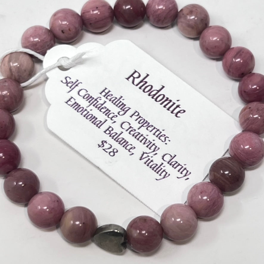 Bracelet by SoulSkin - Rhodonite