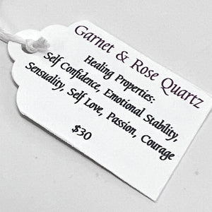 Bracelet by SoulSkin - Garnet & Rose Quartz