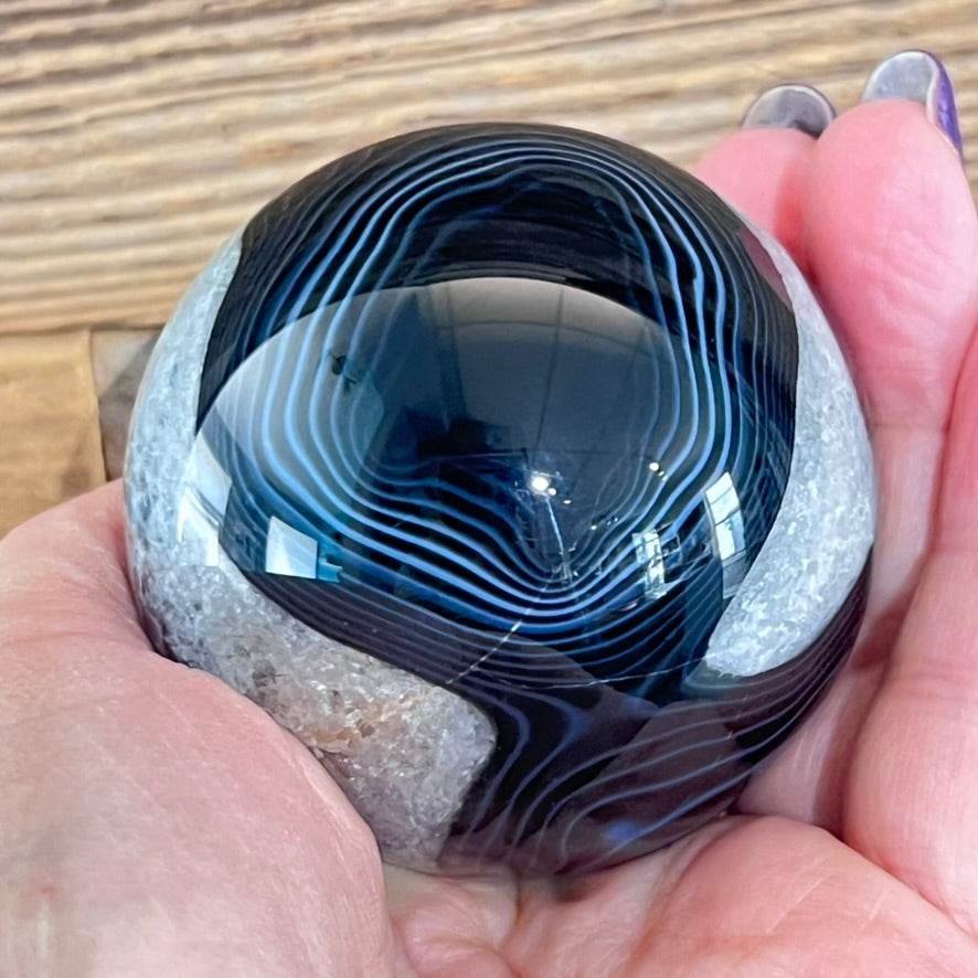 Black Agate Sphere