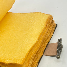 Load image into Gallery viewer, Triple Moon &amp; Amber Embossed Black Leather Journal
