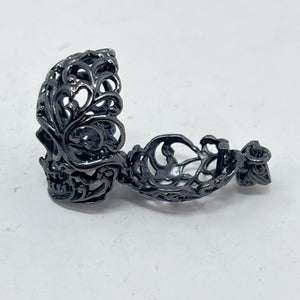 Skull Cage Pendant (no chain) - Grey/Dark Silver