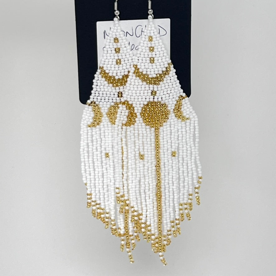 Beaded Earrings by BlakByrd - Moonchild Beaded Earrings