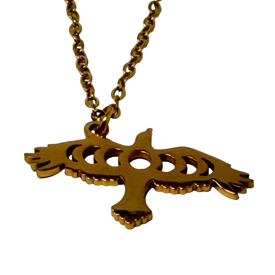 Raven Moon Neckace by Soulskin (Gold plated Stainless Steel)