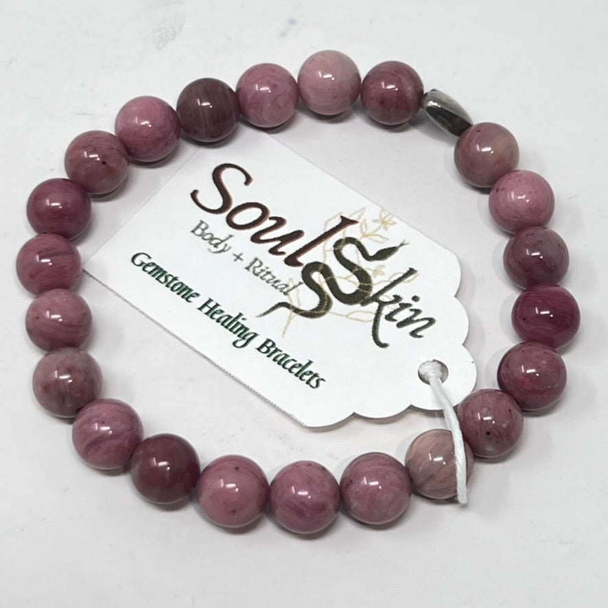Bracelet by SoulSkin - Rhodonite
