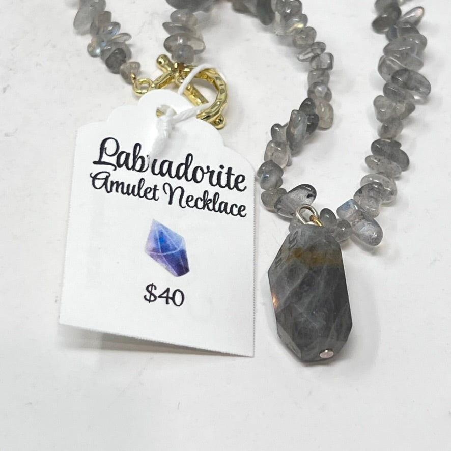 Labradorite Amulet Necklace by SoulSkin