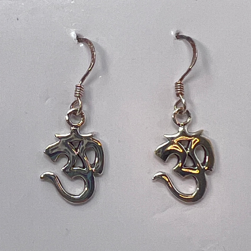 Earrings - Dangly Om