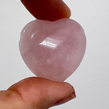 Load image into Gallery viewer, Rose Quartz Mini Heart Pendant (Drilled for Cord)
