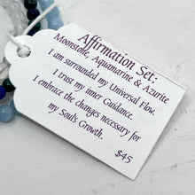 Load image into Gallery viewer, Bracelet by SoulSkin - Affirmation Set (Moonstone Aquamarine Azurite)
