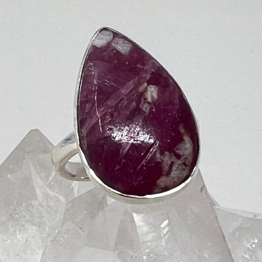 Ring - Pink Tourmaline in Matrix - Size 7