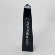 Load image into Gallery viewer, Black Onyx Obelisk with Moon Phases
