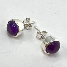 Load image into Gallery viewer, Earring - Amethyst (Round/Solid Setting)
