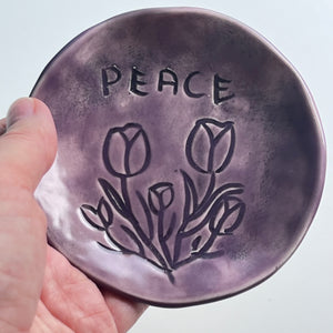 Handmade Pottery Chakra Plate "Peace"