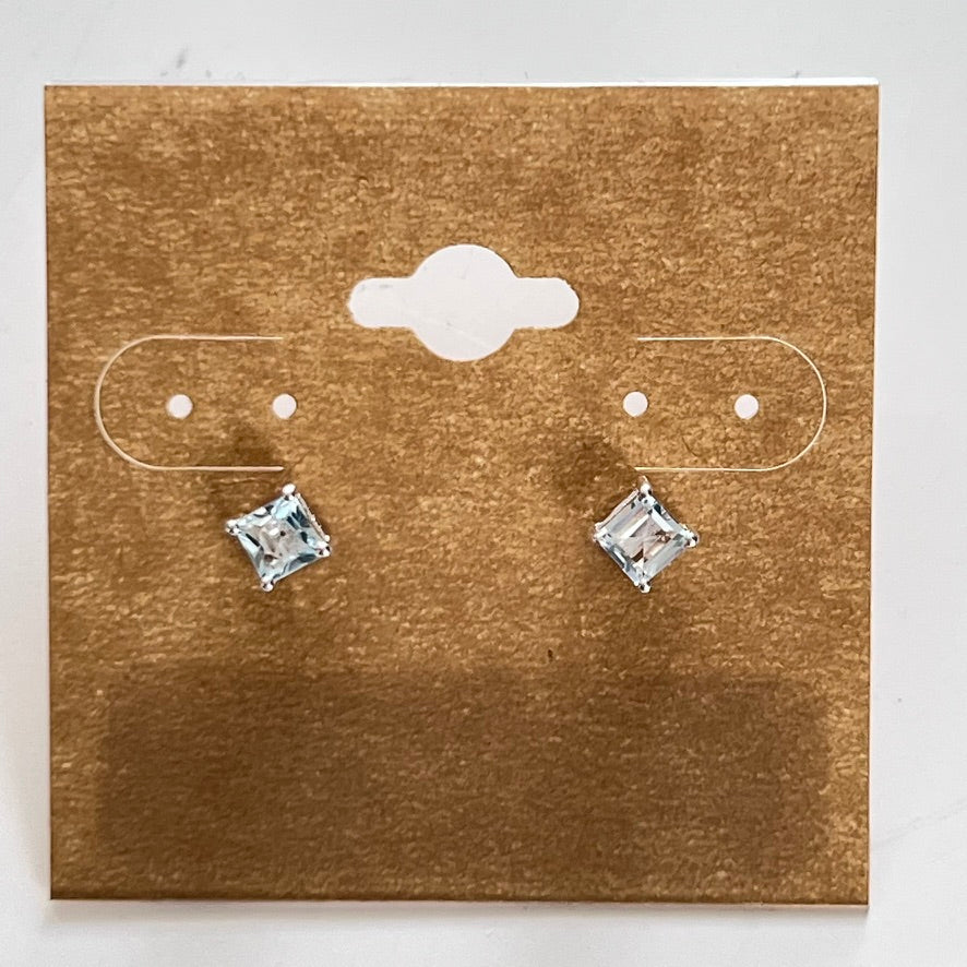Earrings - Topaz (Square)