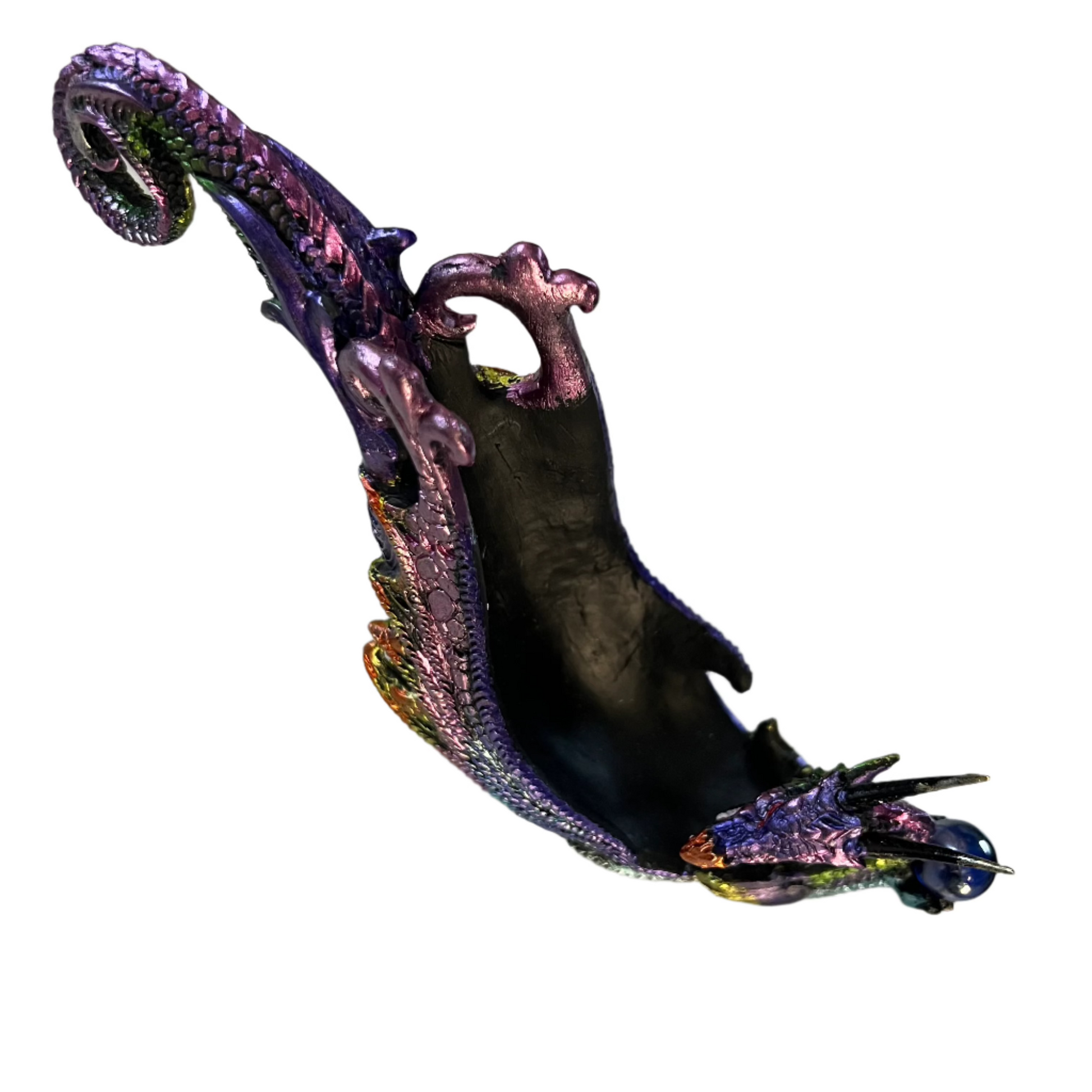 Incense Holder - Purple Dragon with Sphere