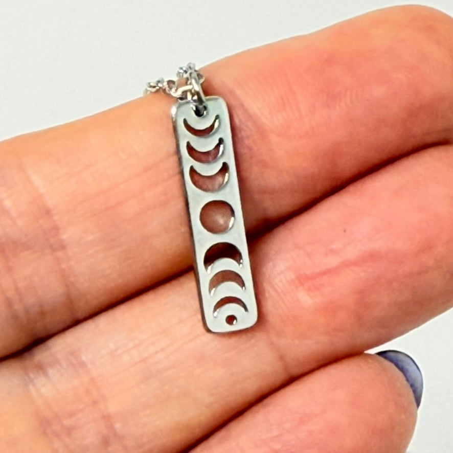 Necklace by SoukSkin - Small Moonphase (Stainless Steel)